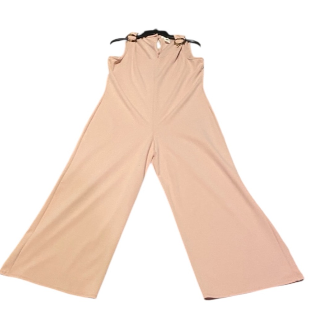 Chic Sleeveless Blush Jumpsuit